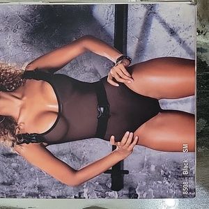 Mapalé Black mesh Bodysuit Lingerie Cosplay sz S/M nwt
